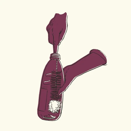 GreenAware, Naturalna szczotka do mycia butelek, 1 szt.