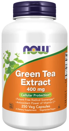 NOW FOODS Green Tea Extract - Zielona Herbata ekstrakt 400 mg (250 kaps.)