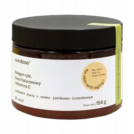 Sundose FOR SKIN ANTI-AGING Kolagen rybi smak jabłkowo-limonkowy 154g