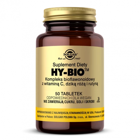Solgar – HY-BIO, suplement diety – 50 tabletek