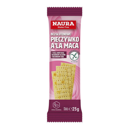 Zestaw 2x Pieczywko chrupkie z solą andyjską, nasionami sezamu i nasionami chia bez glutenu 25g