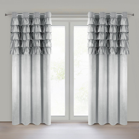 ZASŁONA GOTOWA AURA 140 X 250 CM SREBRNY