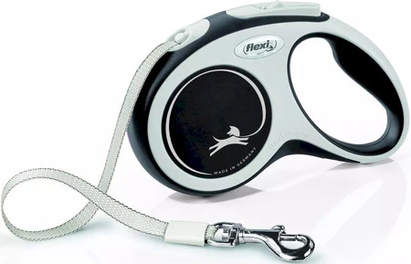 FLEXI NEW COMFORT Smycz taśmowa S / 5m czarna
