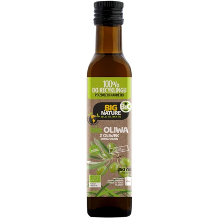 Big Nature Oliwa z oliwek extra virgin tłoczona na zimno Bio 250ml