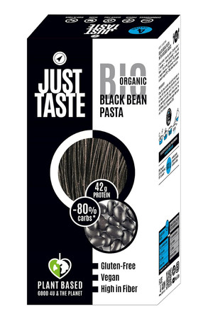 MAKARON PROTEINOWY (Z FASOLI CZARNEJ I SOI ZIELONEJ) SPAGHETTI BEZGLUTENOWY BIO 250 g - JUST TASTE