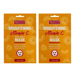 Zestaw: 2x Brightening Vitamin C rozjaśniająca maska do twarzy z witaminą C