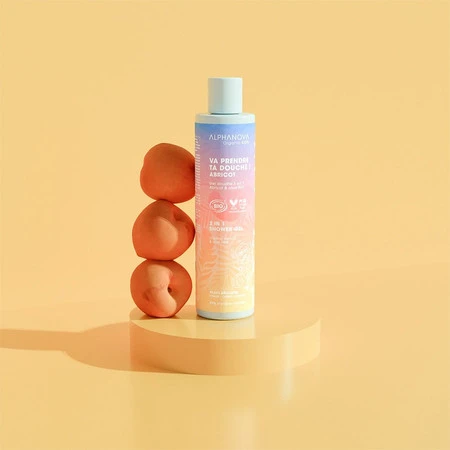 Alphanova Kids Bio, Żel 3 w 1 do ciała i włosów, Brzoskwinia, 250 ml