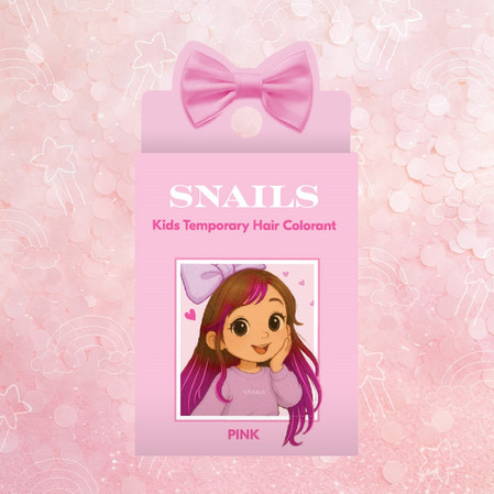 Snails, Zmywalna kreda do włosów dla dzieci, Różowa, 3 g