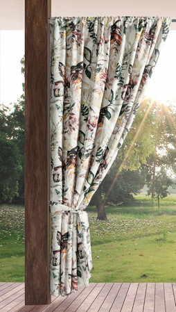 ZASŁONA GOTOWA GARDEN2 NA TAŚMIE 155 X 200 CM BIAŁY