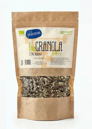 PAPAGRIN GRANOLA PROTEINOWA BEZ DODATKU CUKRÓW BIO 320 g