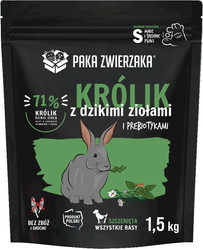 Paka Zwierzaka Królik z dzikimi ziołami PUPPY ''S''- karma sucha dla psa - 1,5kg