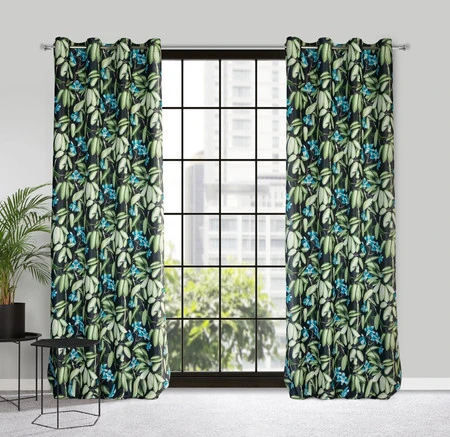 ZASŁONA GOTOWA LONI 140 X 250 CM CZARNY