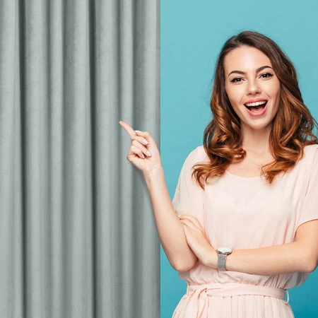 ZASŁONA GOTOWA MADLEN NA TAŚMIE 140 X 300 CM SZARY