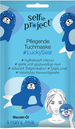 Selfie Project, Maska Nawilżająca na Tkaninie #LuckySeal, 15 ml. KRÓTKA DATA 2026-08-31