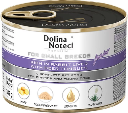 Dolina Noteci Premium Małe Rasy JUNIOR Królik Jeleń 185g