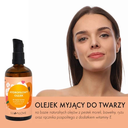 Lullalove, Hydrofilowy olejek myjący do twarzy - demakijaż i oczyszczenie, 100ml
