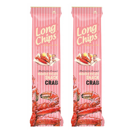 Zestaw 2x Chipsy ziemniaczane o smaku kraba 75 g