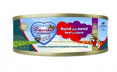 Zestaw 10x Renske Beef with duck – świeża wołowina z kaczką dla psów (95g)