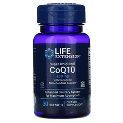 Life Extension Super Ubiquinol CoQ10 200mg na wsparcie układu krążenia 30 kaps.