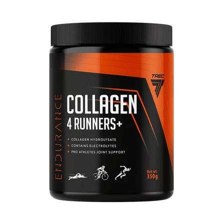 TREC ENDURANCE COLLAGEN 4 RUNNERS +  Kolagen dla biegaczy 350g smak pomarańcza