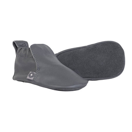 Lodger Skórzane buciki dla niemowląt szare Stepper Gunmetal r. 19