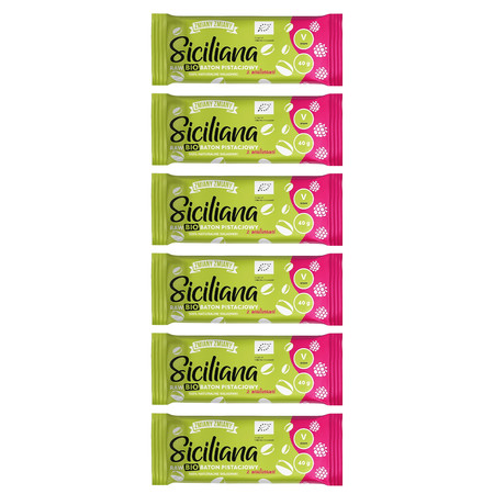 Zestaw 6x Zmiany Zmiany Baton Pistacjowy Z Malinami 