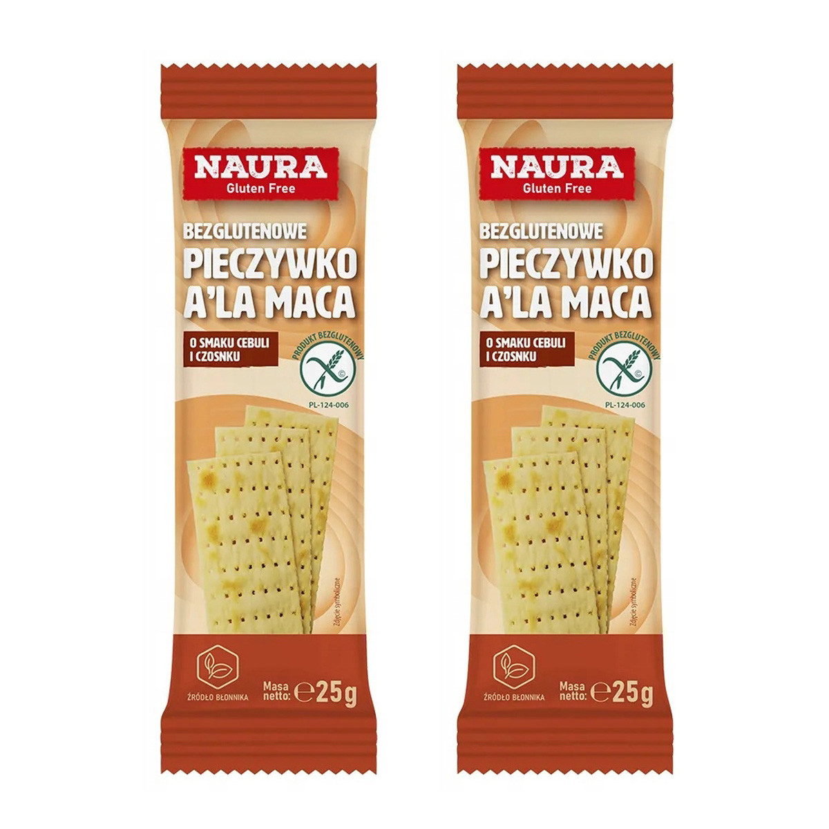 Zestaw 2x Pieczywko chrupkie z tapioką cebulowo-czosnkowe bez glutenu 25g - Nabea.pl