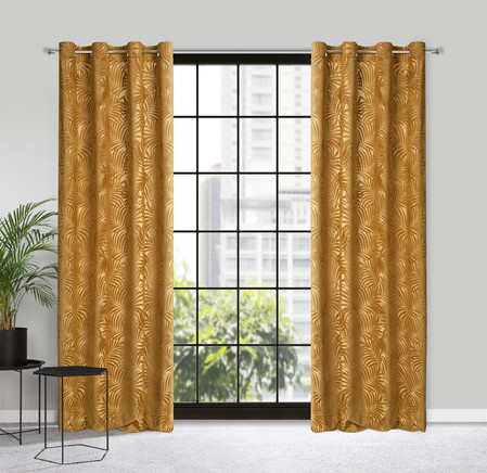 ZASŁONA GOTOWA LIVIA 140 X 250 CM ZŁOCISTY