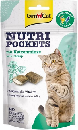 GimCat Nutri Pockets Kocimiętka Multiwitamina - przysmaki dla kota - 60g
