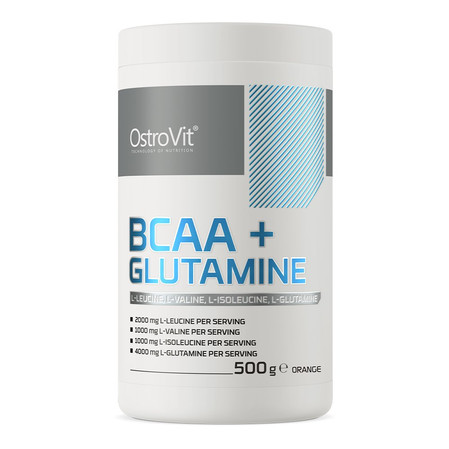 OstroVit BCAA + Glutamina 500g smak pomarańcza