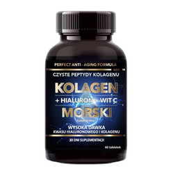 Intenson Kolagen morski + Hialuron + Witamina C suplement diety 60 tabl.