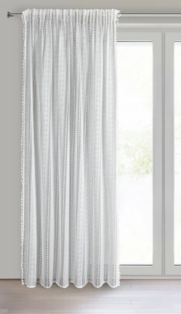 ZASŁONA GOTOWA ADORA NA TAŚMIE 140 X 270 CM BIAŁY