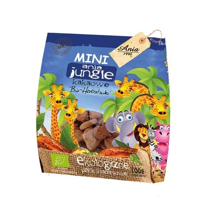 CIASTKA KAKAOWE MINI JUNGLE BIO 100 g - BIO ANIA