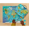 Janod Puzzle w walizce Mapa świata 100 elementów 6+ Made in France