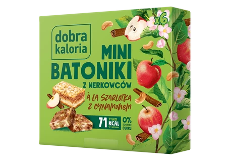 Dobra Karolia Mini batoniki z nerkowców a'la szarlotka z cynamonem 6x17g