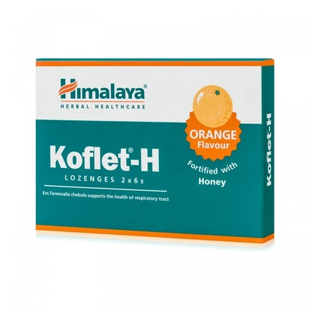 Himalaya Koflet-H Tabletki Do Ssania Pomarańcza12S