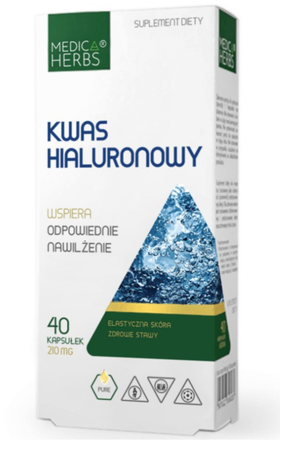 Medica Herbs Kwas Hialuronowy na wsparcie elastyczności skóry 40 kaps.