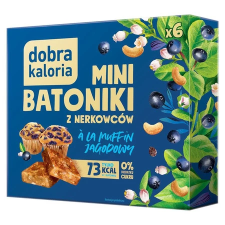 Dobra Kaloria Mini batoniki a'la muffin jagodowy z nerkowców 6x17g