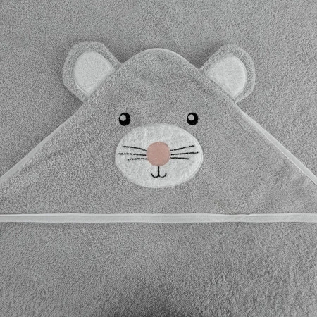 Ręcznik Dziecięcy Baby71 100 x 100 cm, Srebrny