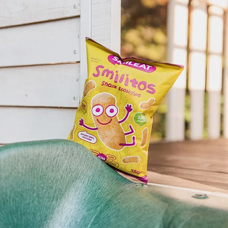 Smileat, BIO Smilitos, Chrupki kukurydziane z oliwą z oliwek z pierwszego tłoczenia 8m+, 38g
