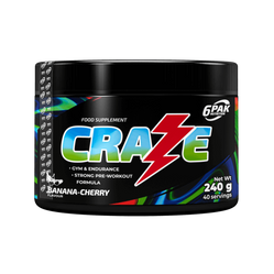 6PAK CRAZE 240g JAR BANANA-CHERRY