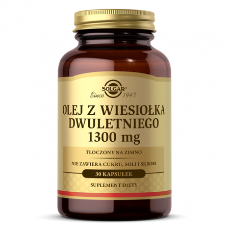 Solgar olej z wiesiołka dwuletniego 1300 mg 30 kaps.