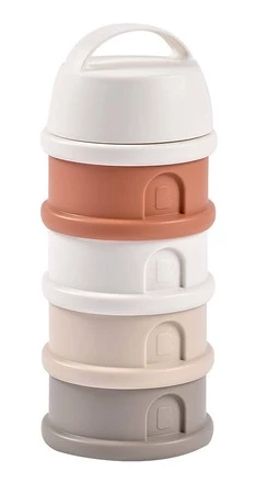 BEABA Pojemniki na mleko w proszku 4 komory cotton white/terracotta