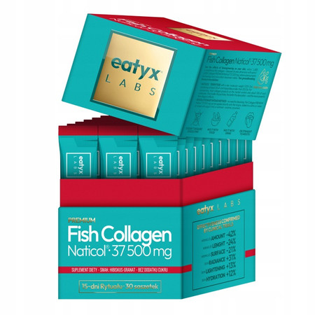 Eatyx Eatyx Labs Collagen Rybi Naticol Peptide Hibiskus-Granat 75g (15 dni kuracji)