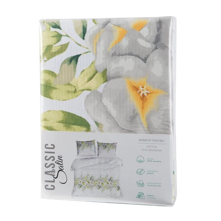 Komplet pościeli satynowej Spring 22, 220 x 200 cm, Biały