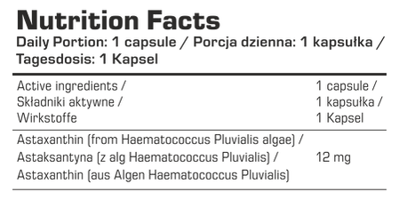 7Nuitrition Astaksantyna 12mg naturalna z alg 60 kaps.