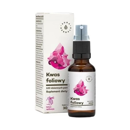 Witamina B9 Forte (Kwas foliowy) - Suplement diety w aerozolu (30 ml)