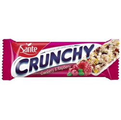 Sante Baton Crunchy Żurawina - Malina w polewie waniliowej 40g