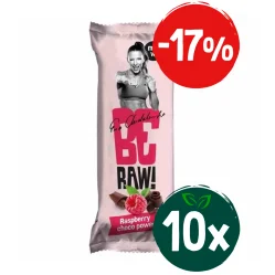 Zestaw: 10x BeRAW Baton owocowy Energy malinowy - 40g