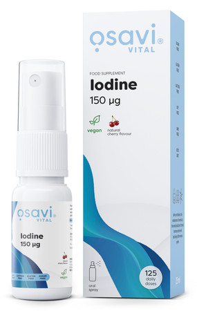 Osavi Jod o smaku wiśniowym, spray doustny z jodem smak wiśnia, 150 µg - 25 ml